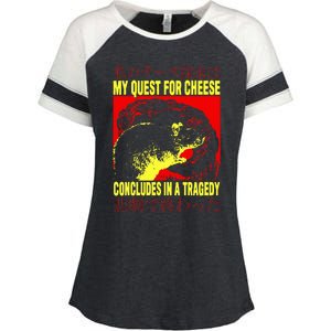 My Quest For Cheese Rat Japanese Rat Enza Ladies Jersey Colorblock Tee