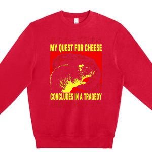 My Quest For Cheese Rat Japanese Rat Premium Crewneck Sweatshirt