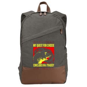 My Quest For Cheese Rat Japanese Rat Cotton Canvas Backpack