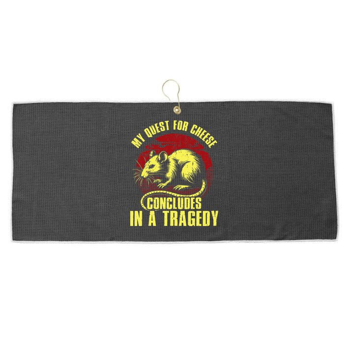 My Quest For Cheese Concludes In A Tragedy Large Microfiber Waffle Golf Towel