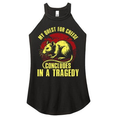 My Quest For Cheese Concludes In A Tragedy Women's Perfect Tri Rocker Tank
