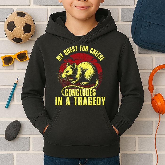 My Quest For Cheese Concludes In A Tragedy Kids Hoodie
