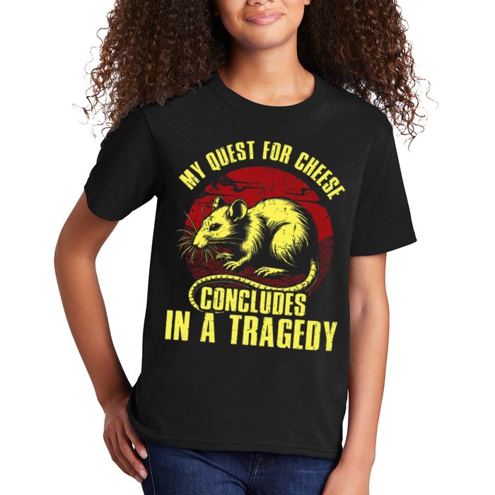 My Quest For Cheese Concludes In A Tragedy Kids T-Shirt