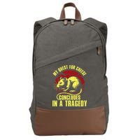 My Quest For Cheese Concludes In A Tragedy Cotton Canvas Backpack