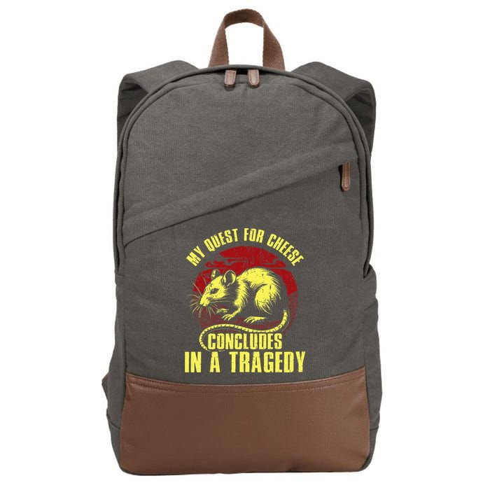 My Quest For Cheese Concludes In A Tragedy Cotton Canvas Backpack