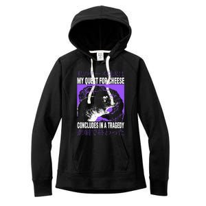 My Quest For Cheese Rat Japanese Women's Fleece Hoodie