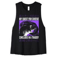 My Quest For Cheese Rat Japanese Women's Racerback Cropped Tank