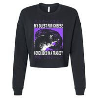 My Quest For Cheese Rat Japanese Cropped Pullover Crew