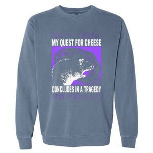 My Quest For Cheese Rat Japanese Garment-Dyed Sweatshirt