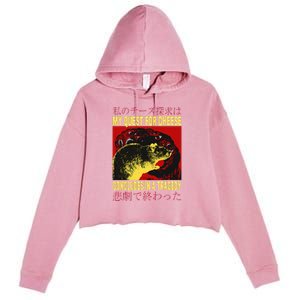 My Quest For Cheese Rat Crop Fleece Hoodie