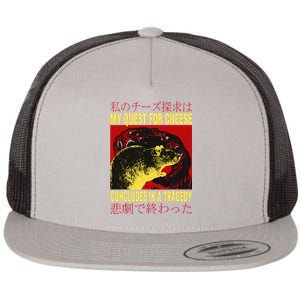 My Quest For Cheese Rat Flat Bill Trucker Hat