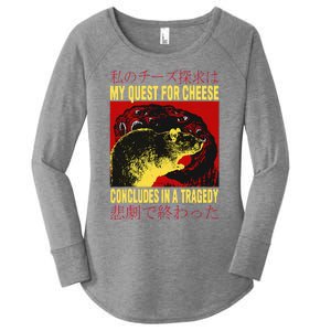 My Quest For Cheese Rat Women's Perfect Tri Tunic Long Sleeve Shirt