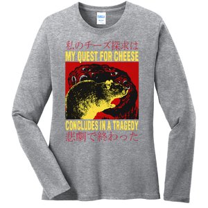 My Quest For Cheese Rat Ladies Long Sleeve Shirt