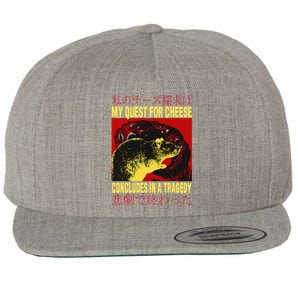 My Quest For Cheese Rat Wool Snapback Cap