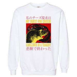 My Quest For Cheese Rat Garment-Dyed Sweatshirt