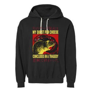 My Quest For Cheese Rat Garment-Dyed Fleece Hoodie