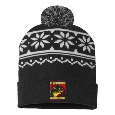 My Quest For Cheese Rat USA-Made Snowflake Beanie