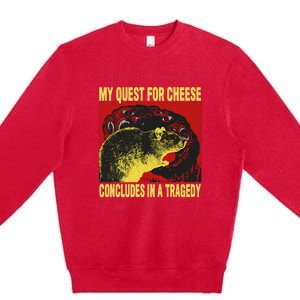 My Quest For Cheese Rat Premium Crewneck Sweatshirt