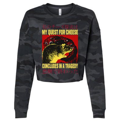 My Quest For Cheese Rat Cropped Pullover Crew