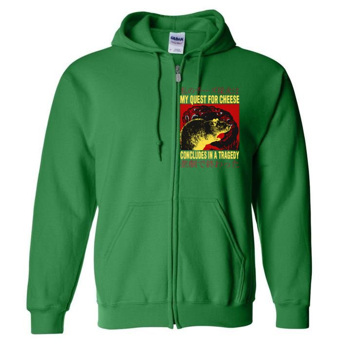 My Quest For Cheese Rat Full Zip Hoodie