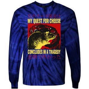 My Quest For Cheese Rat Tie-Dye Long Sleeve Shirt