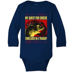 My Quest For Cheese Rat Baby Long Sleeve Bodysuit