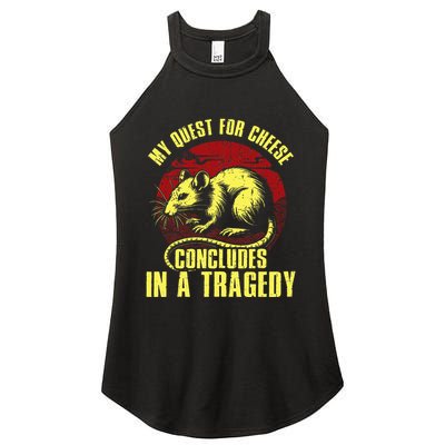 My Quest For Cheese Concludes In A Tragedy Rat Women's Perfect Tri Rocker Tank