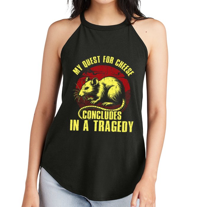 My Quest For Cheese Concludes In A Tragedy Rat Women's Perfect Tri Rocker Tank