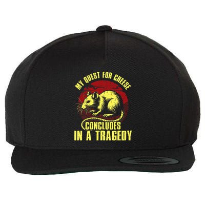 My Quest For Cheese Concludes In A Tragedy Rat Wool Snapback Cap