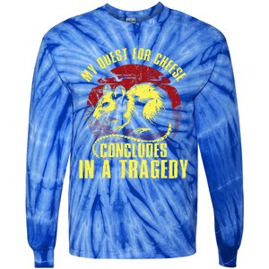 My Quest For Cheese Concludes In A Tragedy Rat Tie-Dye Long Sleeve Shirt