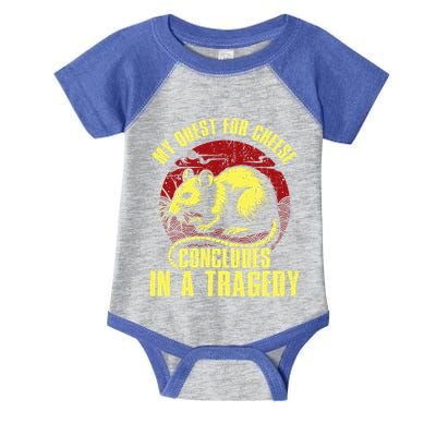 My Quest For Cheese Concludes In A Tragedy Rat Infant Baby Jersey Bodysuit