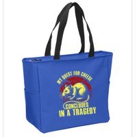 My Quest For Cheese Concludes In A Tragedy Rat Zip Tote Bag