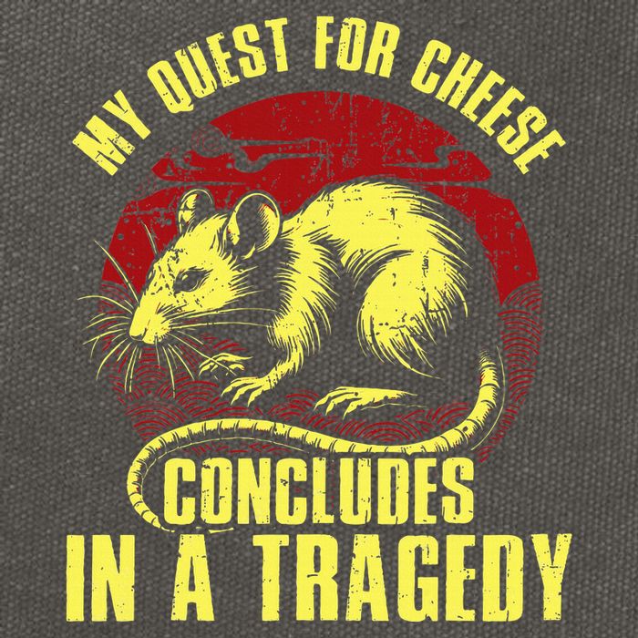 My Quest For Cheese Concludes In A Tragedy Rat Cotton Canvas Backpack
