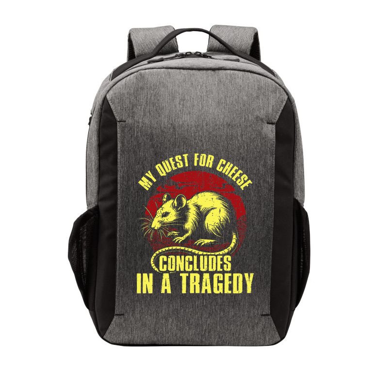 My Quest For Cheese Concludes In A Tragedy Rat Vector Backpack