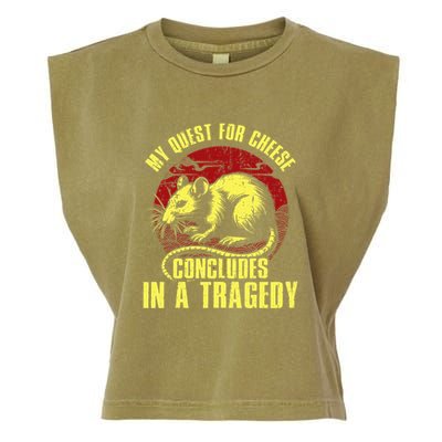 My Quest For Cheese Concludes In A Tragedy Rat Garment-Dyed Women's Muscle Tee