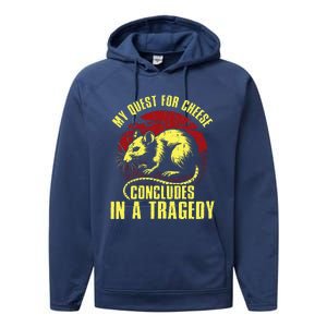 My Quest For Cheese Concludes In A Tragedy Rat Performance Fleece Hoodie