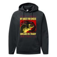 My Quest For Cheese Rat Performance Fleece Hoodie