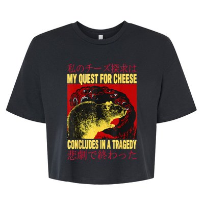 My Quest For Cheese Rat Bella+Canvas Jersey Crop Tee