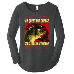 My Quest For Cheese Rat Women's Perfect Tri Tunic Long Sleeve Shirt