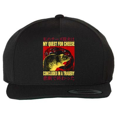 My Quest For Cheese Rat Wool Snapback Cap