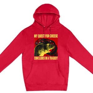 My Quest For Cheese Rat Premium Pullover Hoodie