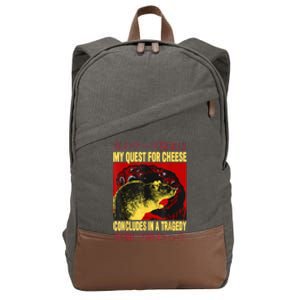 My Quest For Cheese Rat Cotton Canvas Backpack