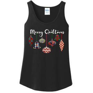 Merry Quiltmas Funny Christmas Quilt Ornament Sewing Gift Ladies Essential Tank