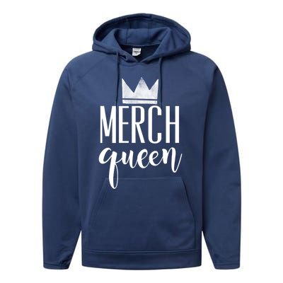 Merch Queen Gift Performance Fleece Hoodie