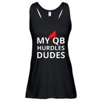 My Qb Hurdles Dudes Funny Ladies Essential Flowy Tank