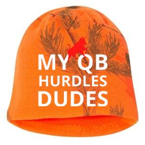 My Qb Hurdles Dudes Funny Kati - Camo Knit Beanie