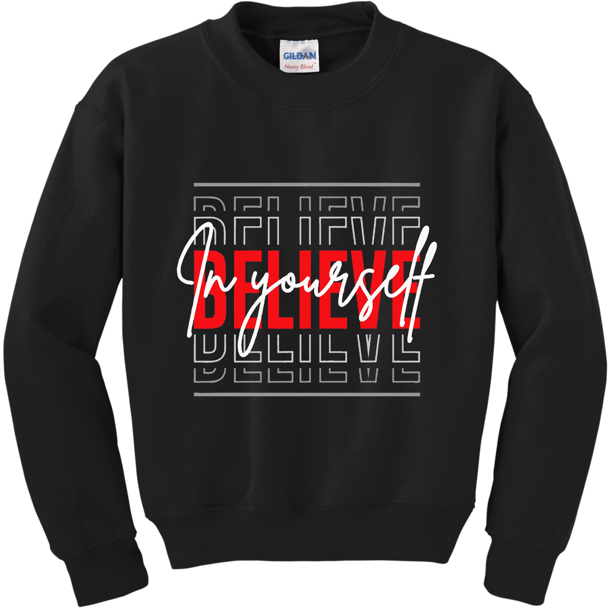 Motivational Quote Inspiration Positive Saying Life Slogan Kids Sweatshirt