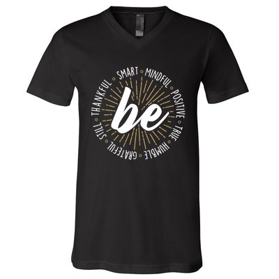 Motivational Quote Inspiration Positive Saying Life Slogan V-Neck T-Shirt