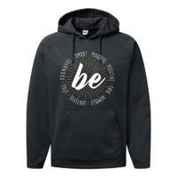 Motivational Quote Inspiration Positive Saying Life Slogan Performance Fleece Hoodie