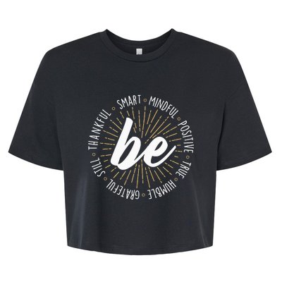 Motivational Quote Inspiration Positive Saying Life Slogan Bella+Canvas Jersey Crop Tee